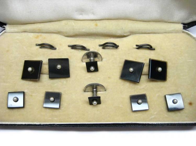 Costume Dress Studs & Cufflinks Set