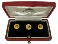 18ct Gold & Diamond Star Design Dress Studs