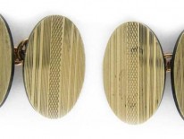 9ct Gold Oval Design Cufflinks