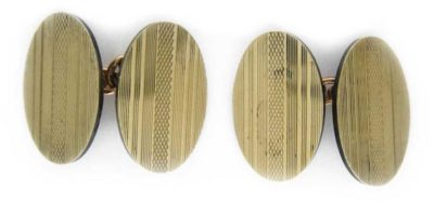 9ct Gold Oval Design Cufflinks