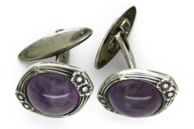 Amethyst & Silver Cufflinks