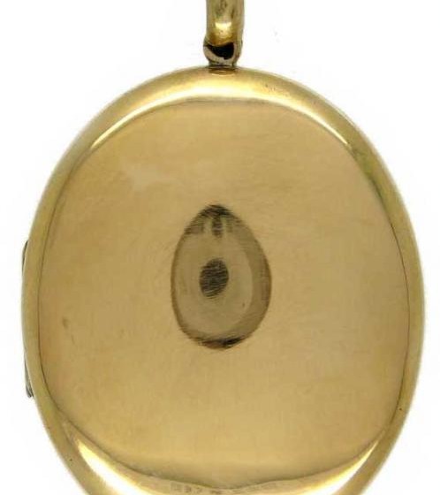 Victorian 15ct Gold Plain Oval Locket