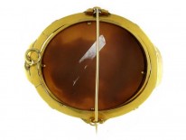 Large Shell Cameo of a Classical Ladies Head in Ornate Victorian 18ct Gold Mount