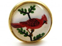 18ct Gold & Intaglio Bird Cufflinks