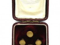 18ct Gold French Round Dress Buttons