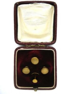 18ct Gold French Round Dress Buttons
