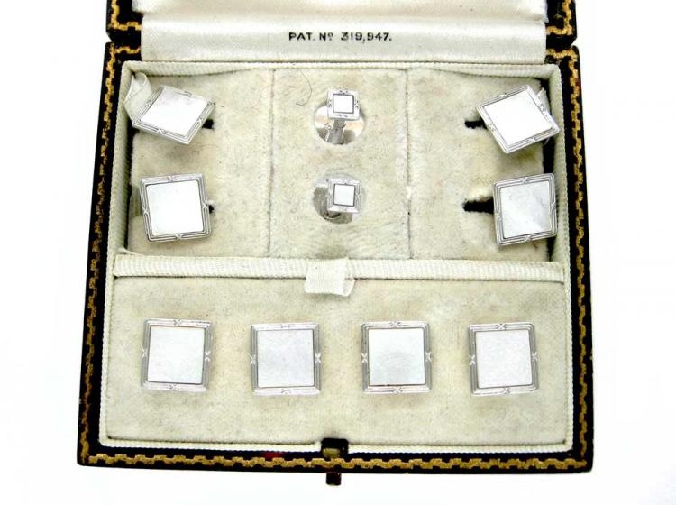 Mother of Pearl & 9ct White Gold Dress Set