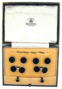 Round Platinum & Onyx Dress Set