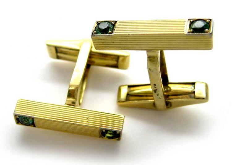 18ct Gold & Tourmaline Cufflinks