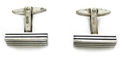 Silver Groove Cufflinks