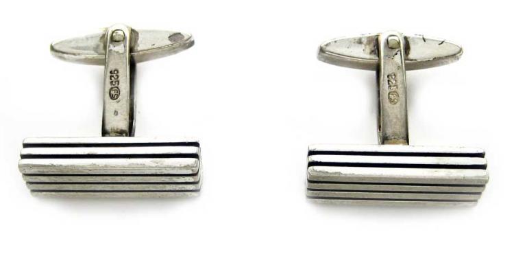 Silver Groove Cufflinks
