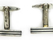 Silver Groove Cufflinks