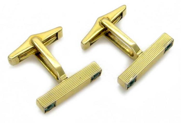 18ct Gold & Tourmaline Cufflinks