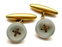 Mother of Pearl Button Cufflinks