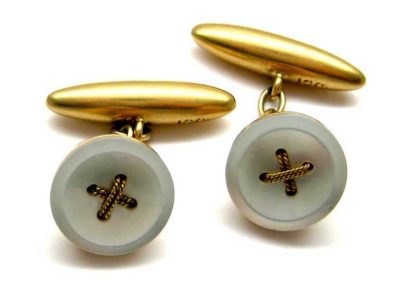 Mother of Pearl Button Cufflinks