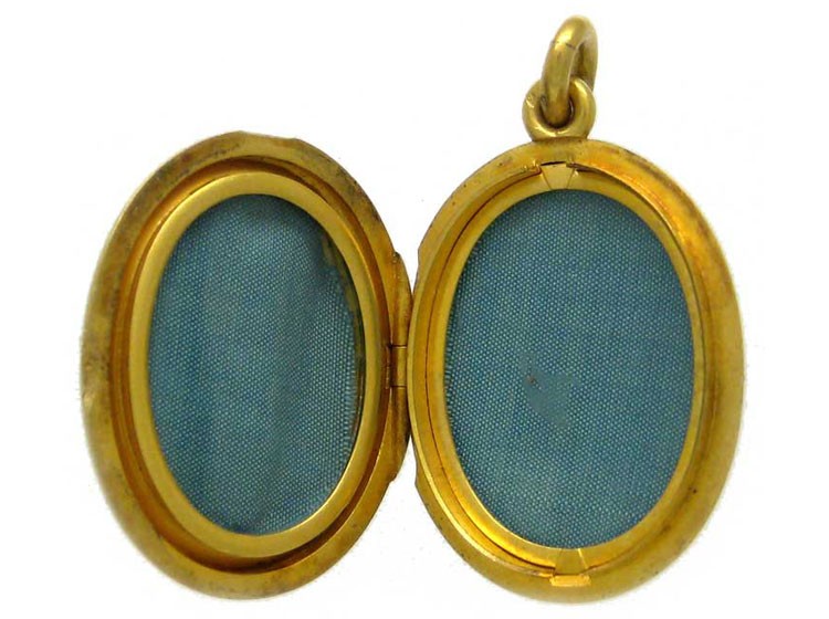18ct Gold Locket with Ruby, Emerald, Diamond & Pearl Detail