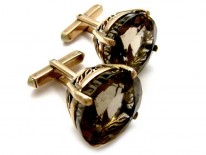 Large Smoky Quartz Cufflinks