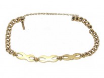 15ct Gold Turquoise & Pearl Curb Link Bracelet
