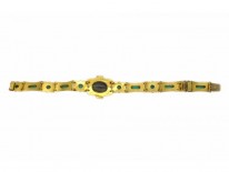 Early 19th Century Ornate 18ct Gold & Turquoise Bracelet