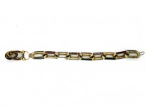 Victorian 9ct Gold Scottish Links Bracelet set with Agates