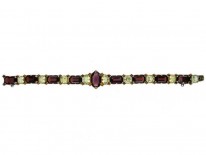 Garnet & Crysolite Bracelet Set in 18ct Gold