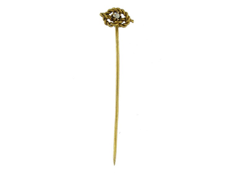 18ct Gold Lovers' Knot Tie Pin