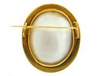 French Enamel & Pearl Brooch