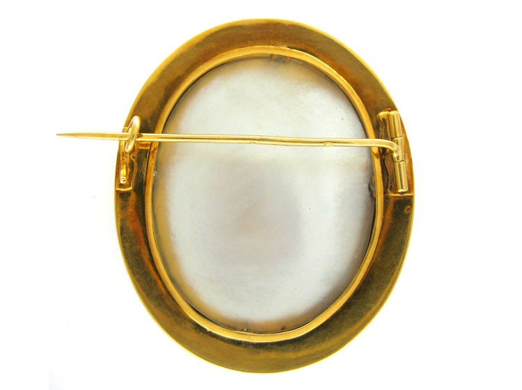 French Enamel & Pearl Brooch