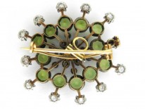 Edwardian Diamond & Peridot Brooch