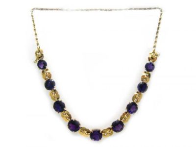 18ct Gold & Amethyst Necklace