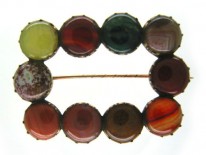 Scottish Agate Gold Brooch