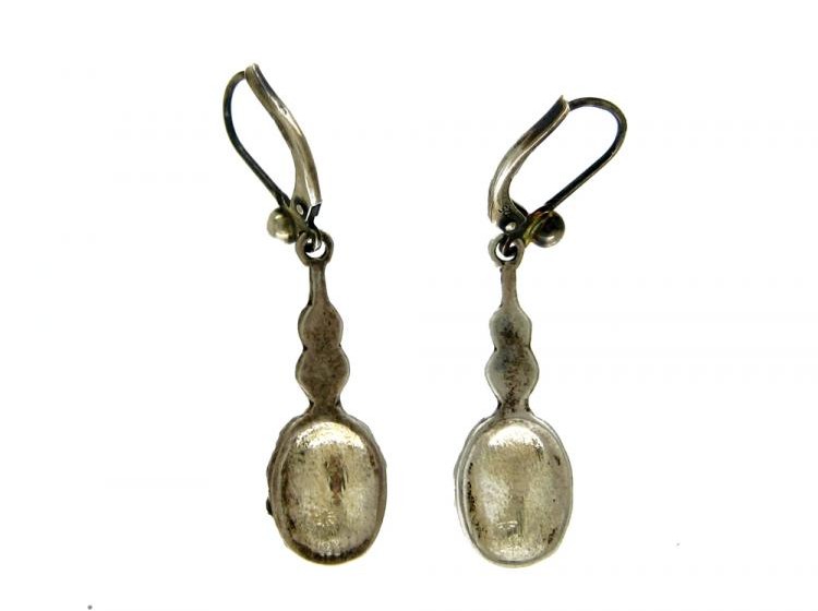 Silver & Marcasite Drop Earrings