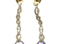 Diamond & Sapphire Drop Earrings