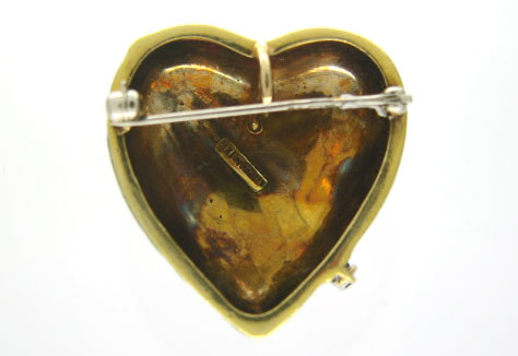 Tiffany & Co. Enamel Heart Brooch