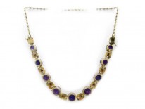 18ct Gold & Amethyst Necklace