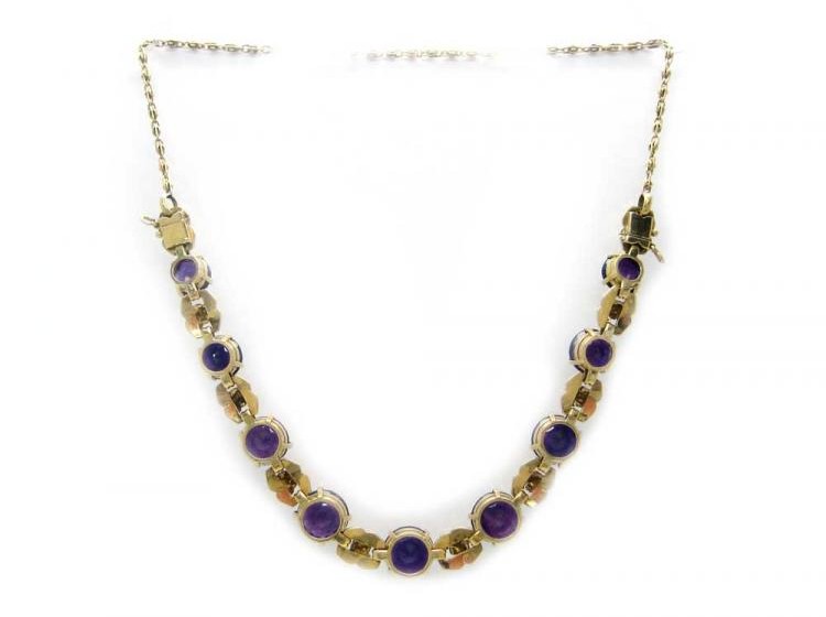 18ct Gold & Amethyst Necklace