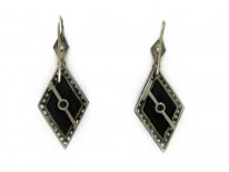 Onyx & Diamond Drop Earrings