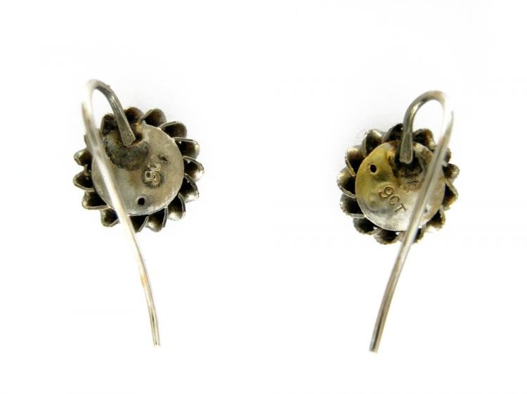 9ct Gold & Diamond Round Earrings