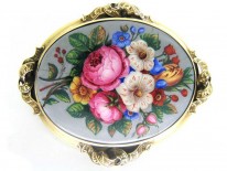 Swiss Enamel Floral Brooch