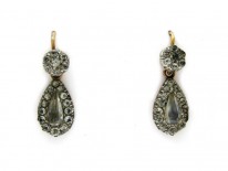 Silver & Paste Drop Earrings