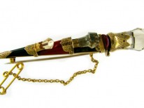 Scottish Gold Dirk Brooch