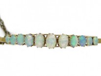 Edwardian 15ct Gold Bangle set with Opals
