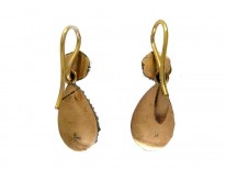 Silver & Paste Drop Earrings
