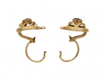 18ct Gold & Almandine Garnet Earrings