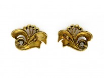18ct Gold & Diamond Spray Earrings