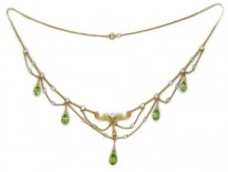 Peridot & Pearl Necklace