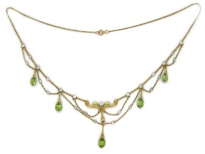 Peridot & Pearl Necklace