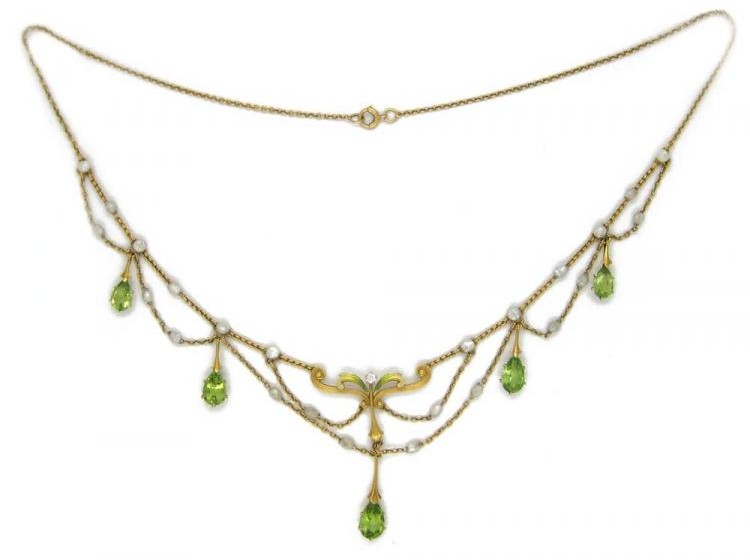 Peridot & Pearl Necklace