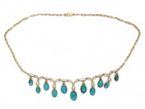 Turquoise Fringe Necklace