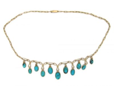 Turquoise Fringe Necklace